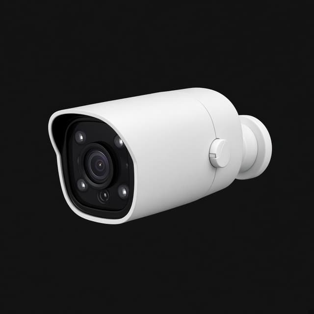 White industrial safety camera